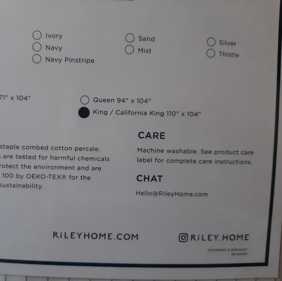 *RILEY Cotton Percale KING Flat Sheet White Pinstripe - Picture 7 of 8